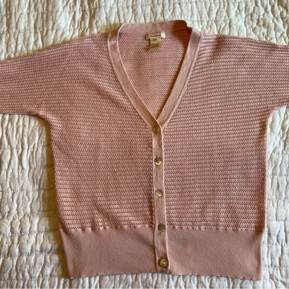 Sundance pink lightweight cardigan sweater - Picture 2 of 7